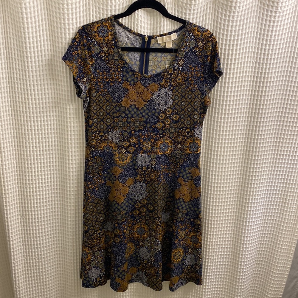 Michael Kors cap sleeve lightweight boho travel dress NEW with tags Large